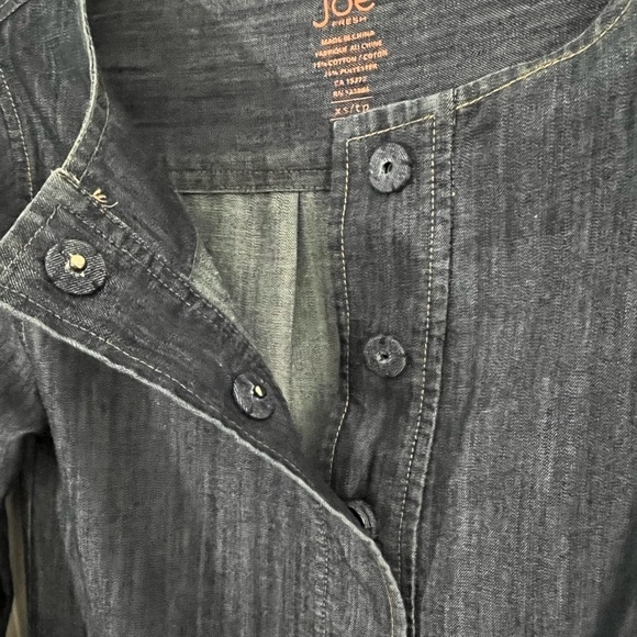 Joe Fresh Denim Chambray Dress Women’s XS Contemporary Minimalist Casual Modest - Picture 6 of 15